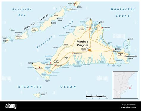 Marthas Vineyard Map Of Island