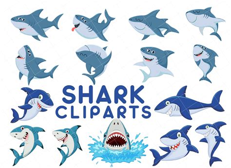 Shark Clipart Shark Png Baby Shark Clipart Baby Shark | Etsy