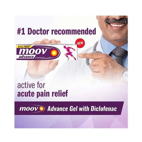 Buy MOOV ADVANCE DICLOFENAC GEL 20 GM Online & Get Upto 60% OFF at ...