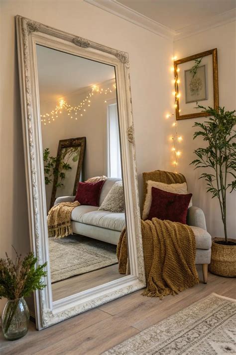 18+ Creative Living Room Floor Mirror Ideas - Ferndream