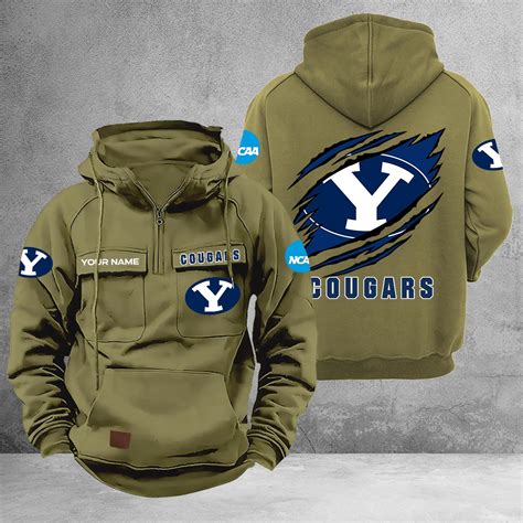 BYU Cougars Multi-Pockets Zip-Up Hoodie – Nousty