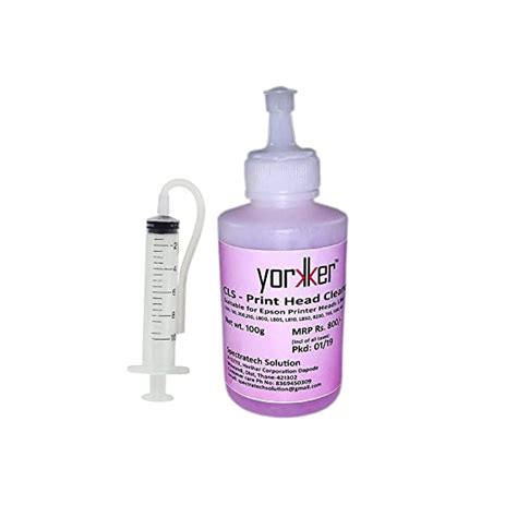 Yorkker PrintHead Cleaning Solution 100g (Pink) Best Suited for Epson ...