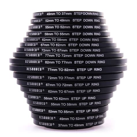 XCSOURCE® 18pcs 37 49 52 55 58 62 67 72 77 82mm Step Up +Step Down Ring ...
