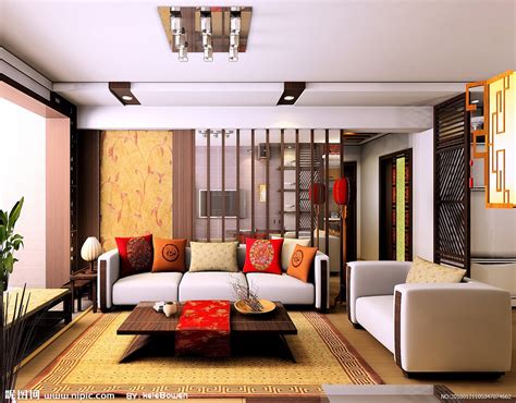 现代中式客厅室内设计3dmax+vray|三维|建筑/空间|huayu2016 - 原创作品 - 站酷 (ZCOOL)