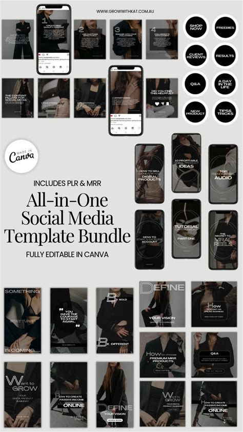 200 Business Marketing Aesthetic Instagram Post & Story Social Media ...