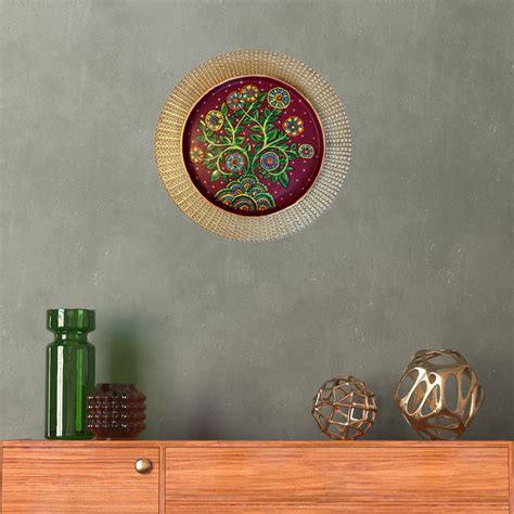 Kalamkari Tree of Life Wall Plate – Kreate