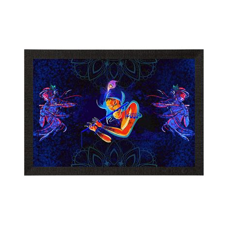 Lord Krishna Satin Matt Texture UV Art Painting - eCraftIndia Online