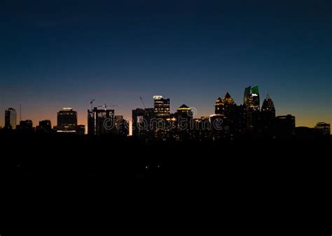 Atlanta Skyline during Sunset Stock Image - Image of skyline, park ...