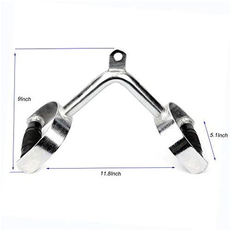 Buy yuhqc V-Shaped Bar Press Down Bar Cable Attachments Multi Gym ...