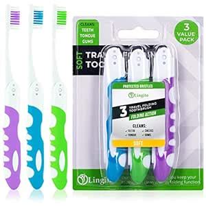 Travel Toothbrush, Portable Toothbrush Built in Cover, Travel Size ...
