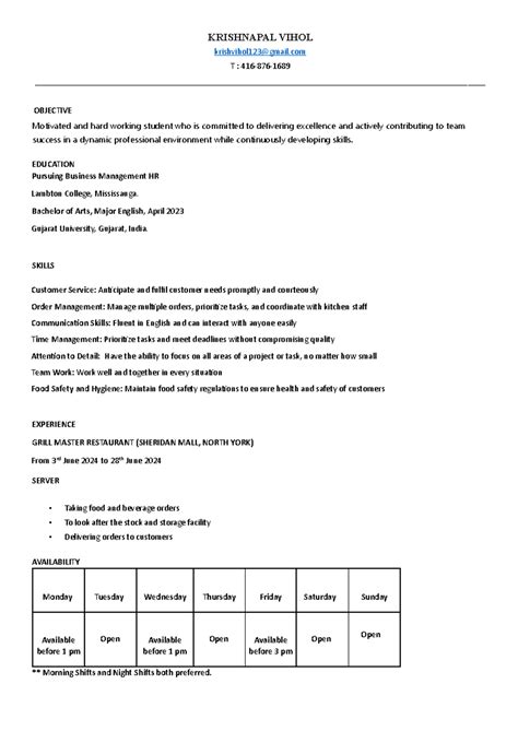 Server - de33e - KRISHNAPAL VIHOL krishvihol123@gmail T : 416 - 876 ...