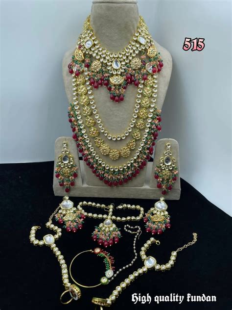 ZEVAR | Premium Quality Polki Uncut Kundan Meenakari Work Necklace Set ...