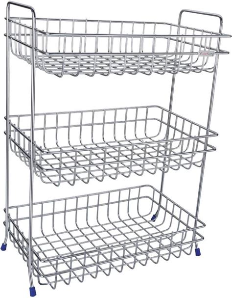 MANTAVYA Stainless Steel Deluxe Portable Design Vegetable & Fruit Stand ...
