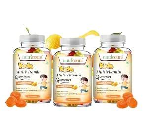 NUTRICOUNT Kids Multivitamin Gummies with Vitamins A, E, H, and Zinc ...
