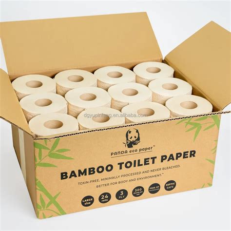 100% Organic Unbleached Bamboo Toilet Paper Septic Safe Soft & Thick ...