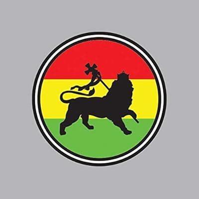 Rasta Lion of Judah with Border Sticker Vinyl Decal India | Ubuy
