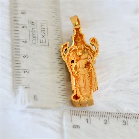 Matte finish meenakari Shri Maha vishnu pendant dj-50347 – dreamjwell