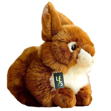LightningStore Adorable Cute Brown Rabbit Bunny Stuffed Animal Doll Re