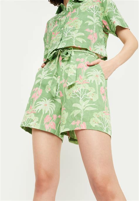Buy Women Printed Tie-Up Belt Shorts Online at just Rs. 599.0 ...