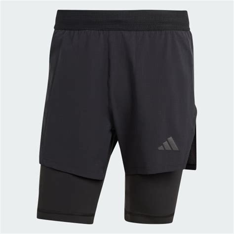 adidas HEAT.RDY HIIT Elevated Training 2-in-1 Shorts - Black | Free ...