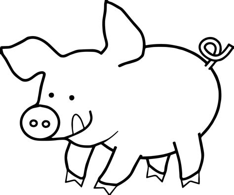 Simple Pig Drawing at GetDrawings | Free download