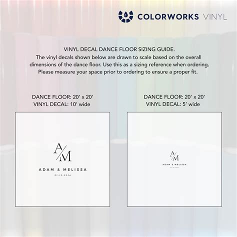 Personalized Wedding Vinyl Decals | Dance Floor Decal | Vinyl Floor ...