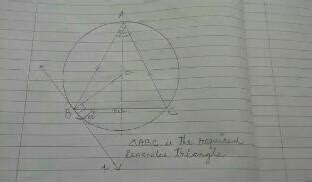 construct an isosceles ABC with base BC 6 cm and vertical A=30° draw ...