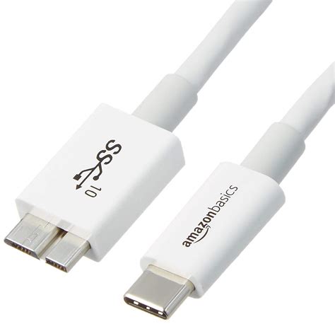 AmazonBasics L6LUC008-CS-R USB Type-C to Micro-B 3.1 Gen2 Cable - 3 ...