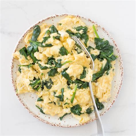 Spinach And Scrambled Eggs Spinach & Ham Scrambled Eggs
