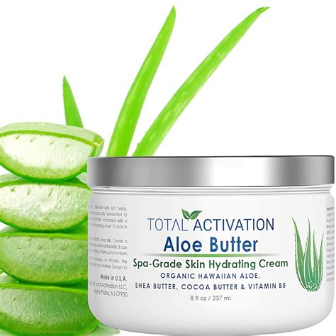 Amazon.com: Total Activation Large 8 oz Hawaiian Aloe Vera Cream for Face, Moisturizer to use ...