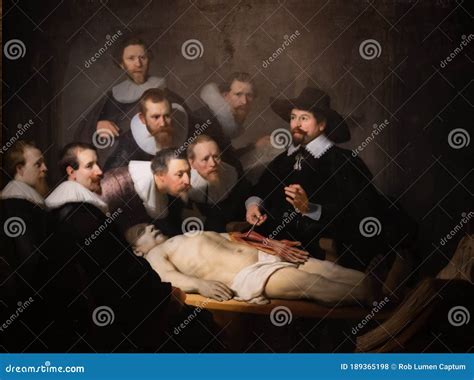 The Anatomy Lesson of Dr Nicolaes Tulp, Rembrandt Editorial Stock Photo ...