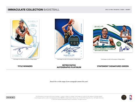 2023-24 Panini Immaculate Collection NBA Basketball Cards