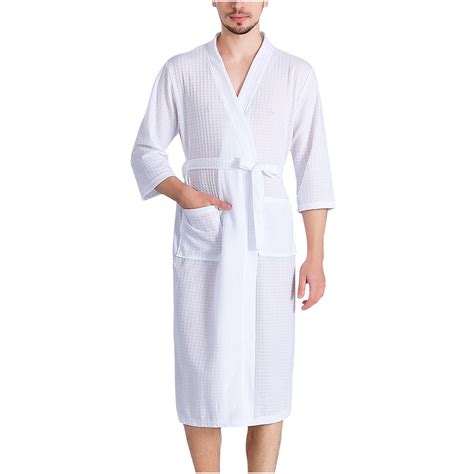 Dovford Terry Cloth Robes for Men Big and Tall Short Mens Kimono Robe ...