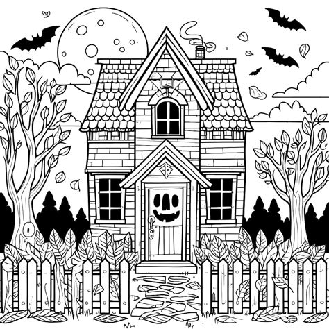 Free Haunted House Coloring Pages [2025]