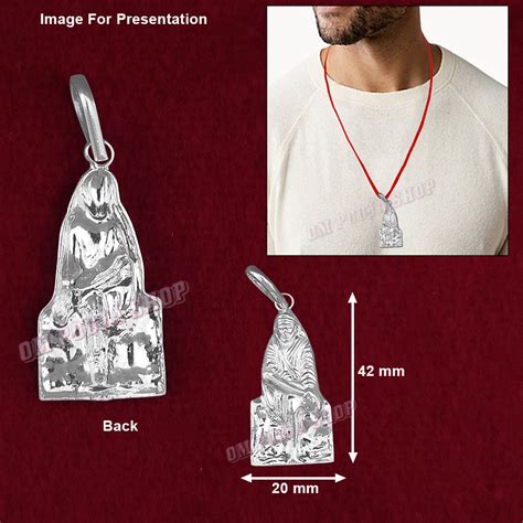 Shirdi Saibaba Pendant/Locket in Sterling Silver