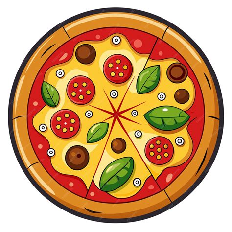Tasty Pizza clip art and Vector Design With a White Background ...