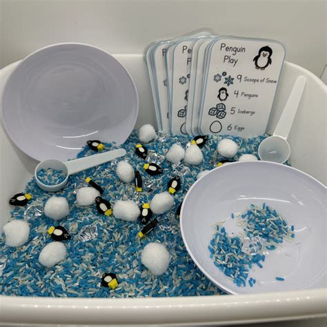 Winter Penguin Sensory Bin | Sensory Bin | Preschool Winter Game ...