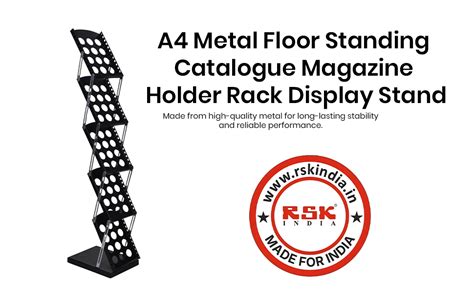 RSK INDIA | A4 Metal Floor Standing Catalogue Magazine Holder Rack ...