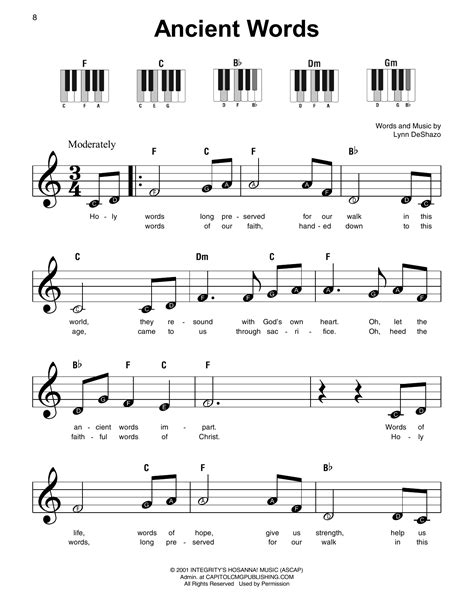 Sheet Music Ancient Words at Douglas Reddin blog