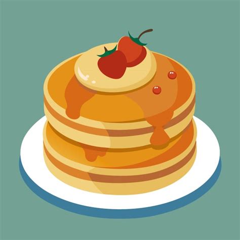 Pancakes vetor de desenho animado | Vetor Premium