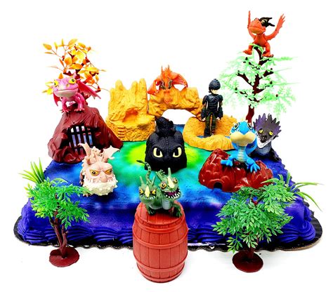 Buy How to Train Your Dragon Cake Topper Featuring Toothless Night Fury ...