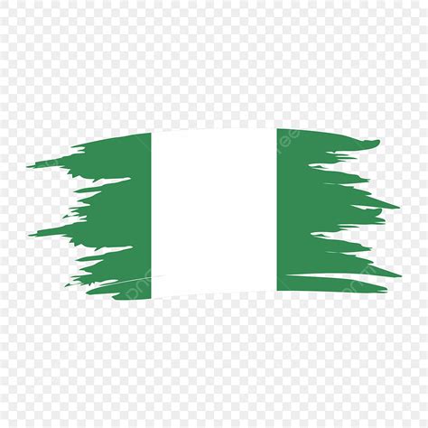 Nigeria Flag Clipart Transparent Background, Stylized Designs Such As Painted Brush Nigeria Flag ...