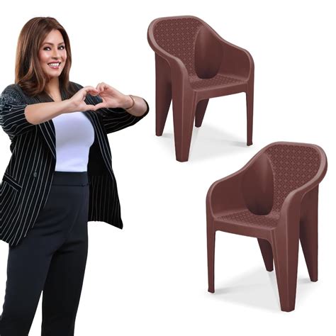 MAHARAJA Sigma Plastic Chairs for Home, Cafe, Garden & Restaurant Set ...