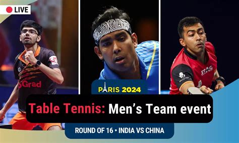 Indian Table Tennis Men's Team in action at 1:30 PM