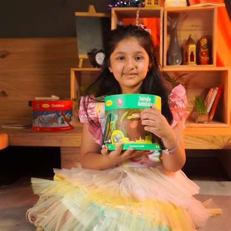 Jungle Animal Puzzle Box for Kids Age 3+ | 35 Jigsaw Puzzle Pieces + 1 ...