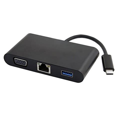 Microware Type - C to VGA 5 in 1 Adapter (Vga + LAN + USB 3.0 + Type-C ...