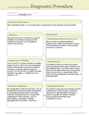ATI endocrine system disorder learning template - ACTIVE LEARNING ...