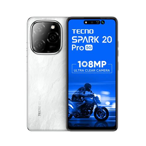 Tecno Spark 20 PRO 5G (Glossy White, 8GB+128GB)
