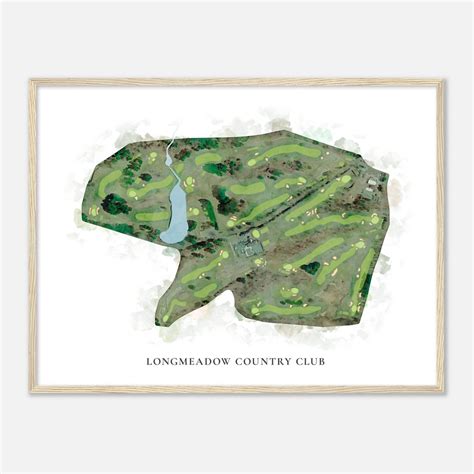 Longmeadow Country Club, Massachusetts - Classic Watercolor Map ...