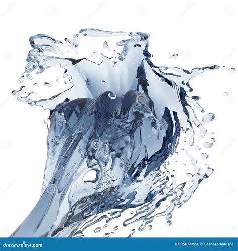 Splashing Blue Sparkling Pure Water. Abstract Nature Background Stock ...